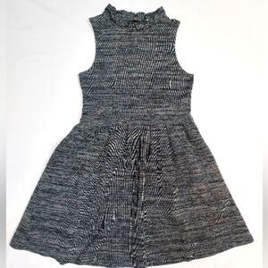 Ganni Anthropologie Pinnacle Tweed Ruffle Neck Dress L